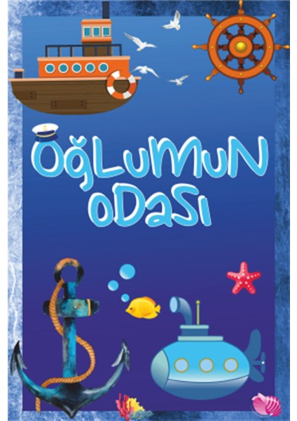 Oğlumun Odası Kapı Süsü Retro Ahşap Poster