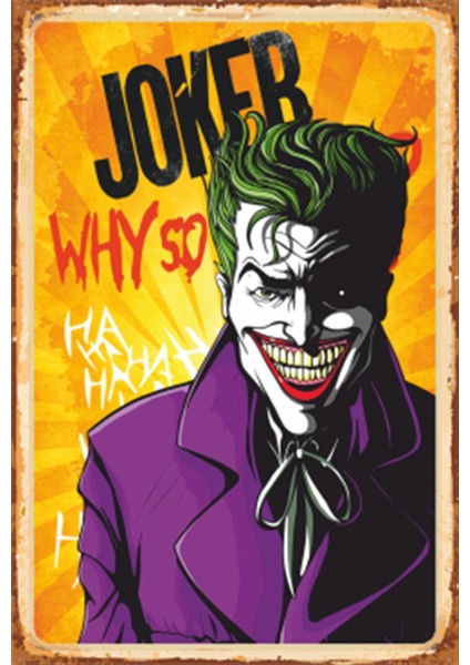 The Joker Retro Ahşap Poster