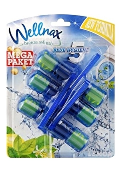 Wellnax Breeze Refresh Wc Klozet Blok Limon Tazeliği 3'lü Mavi Paket  - Wc Klozet Bloğu Limon Kokulu Mavi Paket 3'lü  X3