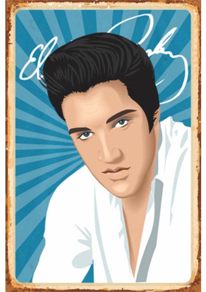 Elvis Presley Retro Ahşap Poster