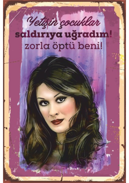 Yeşilçam Replikler Gülşen Bubikoüğlu Retro Ahşap Poster