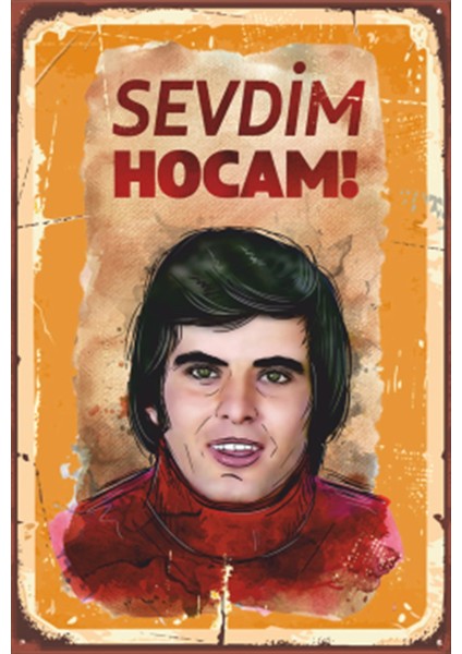 Yeşilçam Replikleri Tarık Akan Retro Ahşap Poster