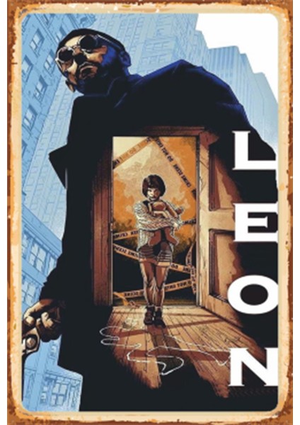 The Leon Sinema Retro Ahşap Poster