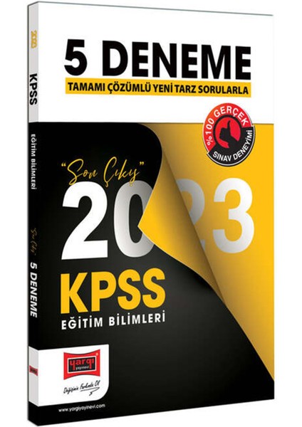 KPSS 2023 Eğitim Bilimleri Tamamı Çözümlü Son Çıkış 5 Deneme Sınavı