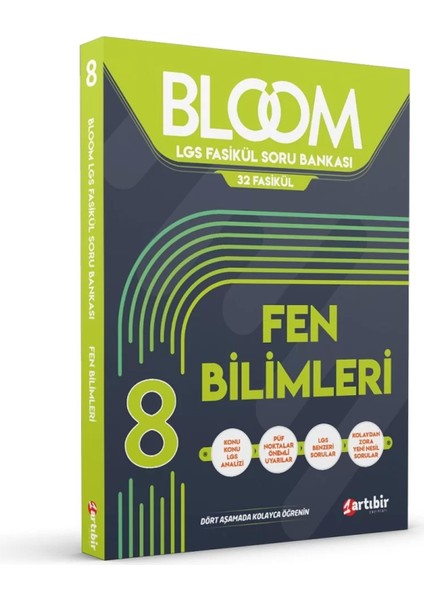 Artıbir Yayınları 8. Sınıf Fen Bilimleri Bloom LGS 32 Fasikül Soru Bankası LGS Benzeri Sorular (LGS Analizi)