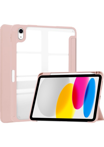 Shin-Wo iPad 10.9'' 10. 2022 Için Manyetik Katlanır Standlı Tablet Kılıfı (Yurt Dışından)