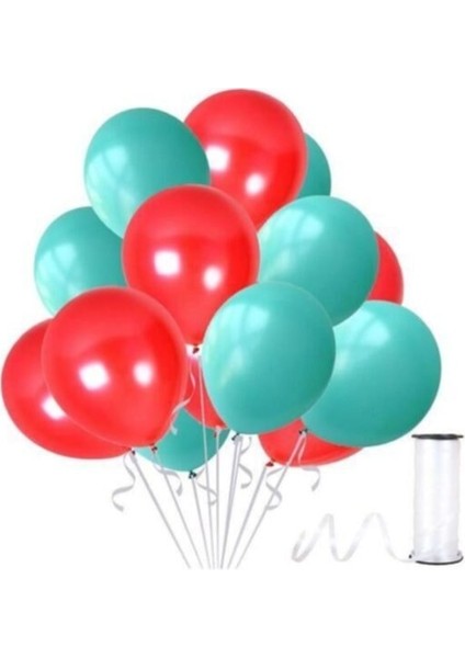 75 Adet Metalik Sedefli Su Yeşili-Mor Balon, Helyumla Uçan-Dogum Günü-Parti