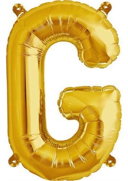 G Harfi Altın (Gold) Renk Folyo Balon-40 Santim -Harf Isim Folyo Balon
