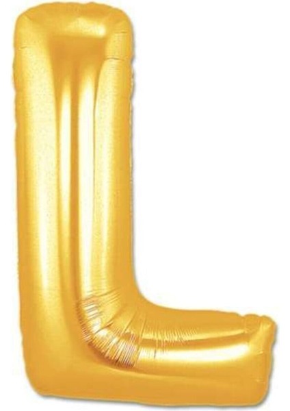 L Harfi Altın (Gold) Renk Folyo Balon-40 Santim -Harf Isim Folyo Balon