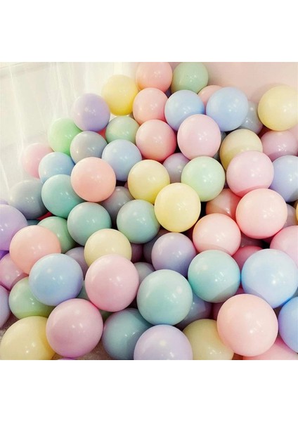 20 Adet Makaron Soft Renkli Renk Balon-Pastel-Soft Balon-Dogum Günü Parti Balonları