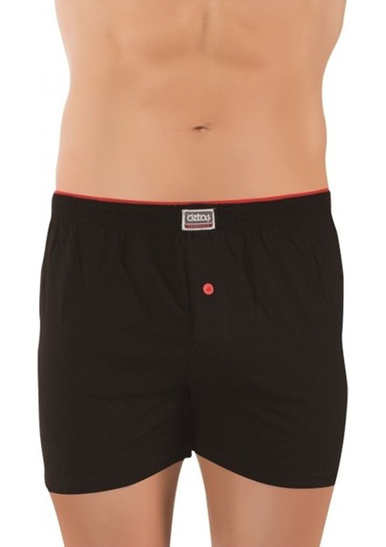 1128 Erkek Havlu Bel Pamuklu Boxer Siyah