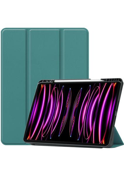 Apple iPad Pro 12.9 (2022) Için Manyetik Katlanır Standlı Tablet Kılıfı (Yurt Dışından)