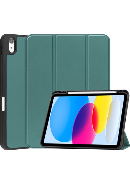 iPad 10.9'' 10. 2022 Için Manyetik Katlanır Standlı Tablet Kılıfı (Yurt Dışından)