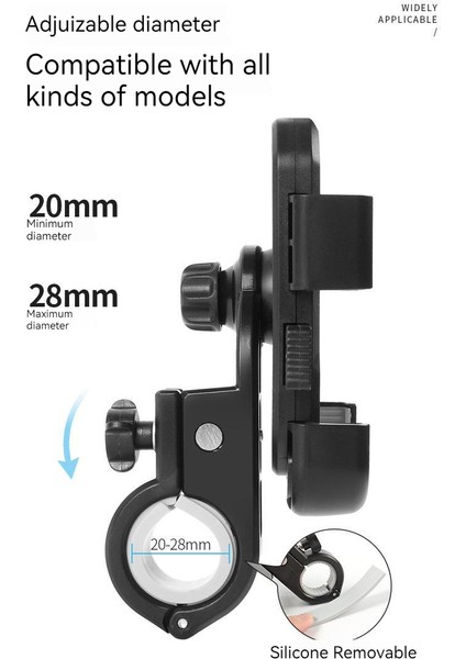 Bisiklet Motosiklet Düşme Önleyici Sarsıntı Önleyici Telefon Tutucu (Yurt Dışından)