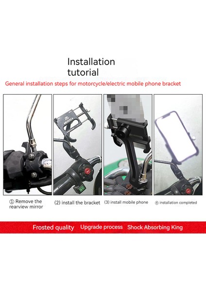 Dönebilen Bisiklet Motosiklet Dikiz Aynası Telefon Tutucu (Yurt Dışından)