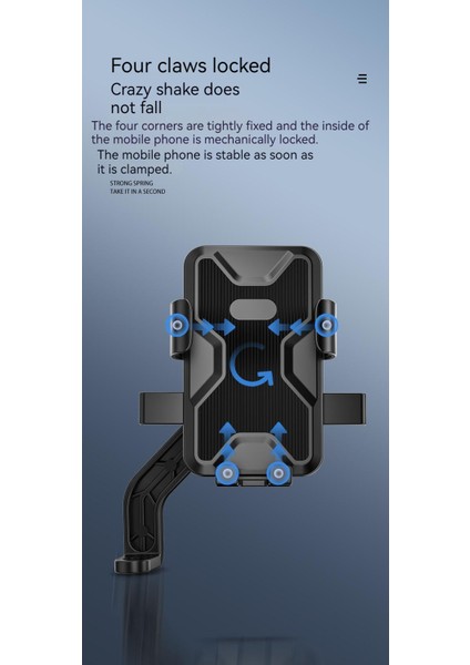 Silikon Kaymaz Bisiklet Motosiklet Dikiz Aynası Telefon Tutucu (Yurt Dışından)