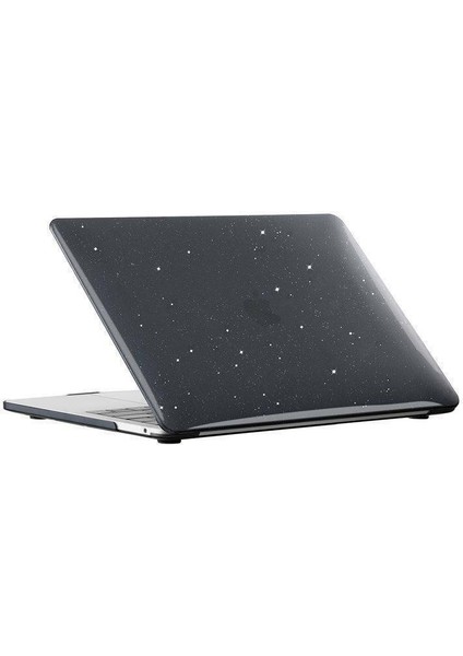 Macbook Air 13.6 2022 A2681 Uyumlu M2 - A3113 M3 Çipli Parlak Kristal Simli Şeffaf Kılıf Hardcase