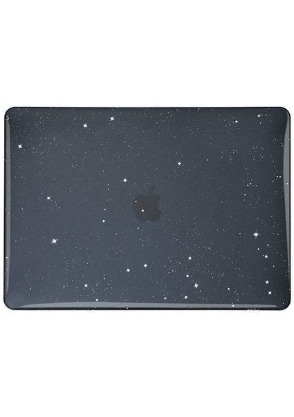 Macbook Air 13.6 2022 A2681 Uyumlu M2 - A3113 M3 Çipli Parlak Kristal Simli Şeffaf Kılıf Hardcase