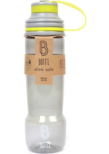 Tritan Kırılmaz Matara Kırılmaz Suluk Sarı Sport 650 ml