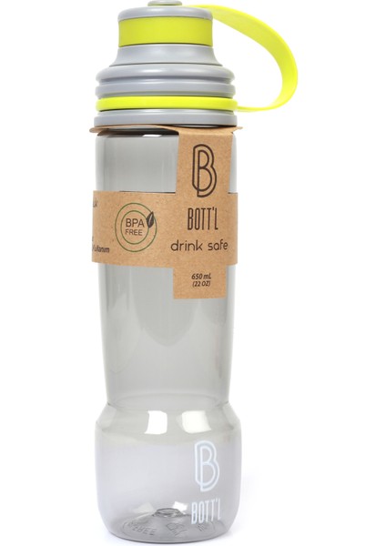 Tritan Kırılmaz Matara Kırılmaz Suluk Sarı Sport 650 ml