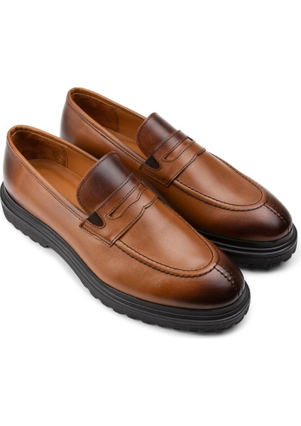 Hakiki Deri Taba Rengi Loafer Erkek Ayakkabı fiyatları