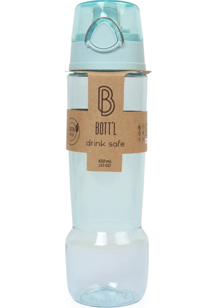 B BOTT'L Tritan Kırılmaz Matara Kırılmaz Suluk 650ML Turkuaz Diego