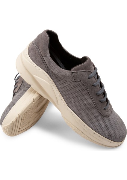 Hakiki Süet Gri Sneaker Erkek Ayakkabı modelleri