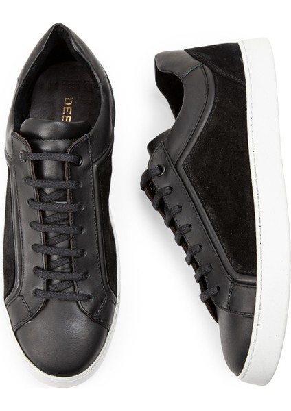 Hakiki Süet Siyah Sneaker Erkek Ayakkabı fırsatları