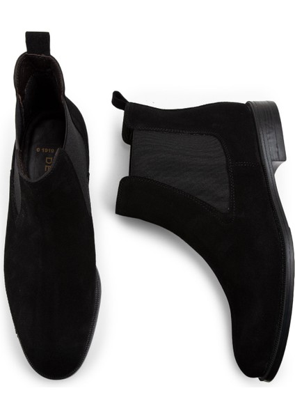 Hakiki Süet Siyah Erkek Chelsea Bot fırsatları