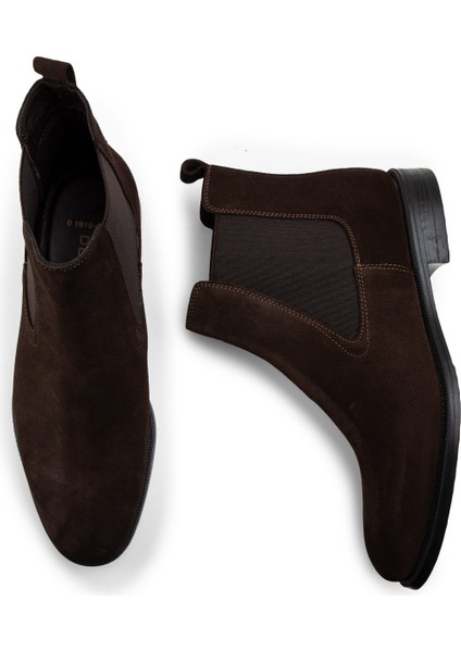 Hakiki Süet Kahverengi Erkek Chelsea Bot fırsatları