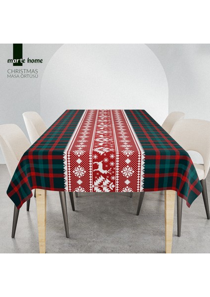 Yılbaşı & Christmas Desen Baskılı Dekoratif Masa Örtüsü