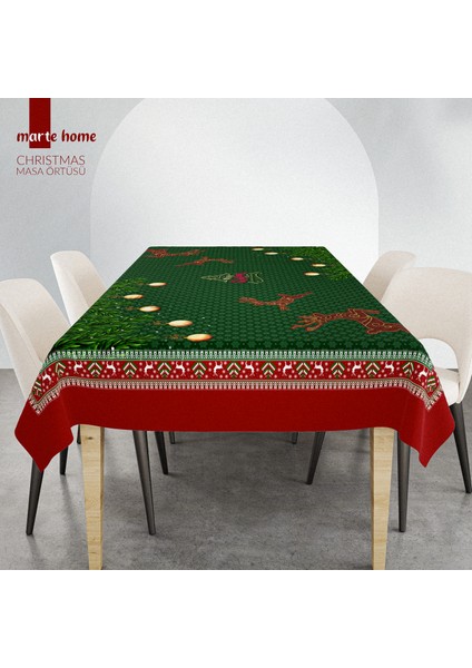 Yılbaşı & Christmas Desen Baskılı Dekoratif Masa Örtüsü