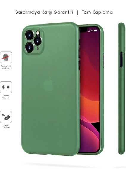 Iphone 11 Pro Mat Kılıf, Pürüzsüz Sararmaz Ultra Ince