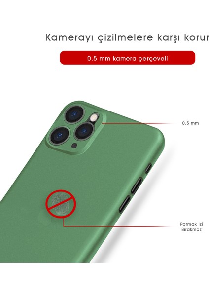 Iphone 11 Pro Mat Kılıf, Pürüzsüz Sararmaz Ultra Ince