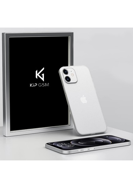 Kip GSM Iphone 12 Mini Mat Kılıf, Pürüzsüz Sararmaz Ultra Ince