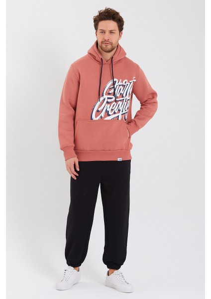 Kapüşonlu Kanguru Cepli Baskılı Sweatshirt modelleri