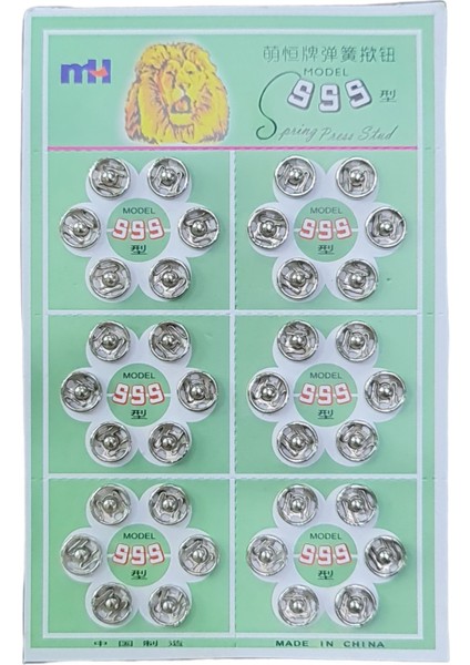 5 Boy Metal, Dikmeli Çıtçıt Düğme Seti. 8MM/10MM/12MM/14MM/16MM fırsatları