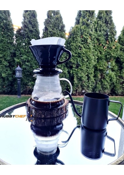 Kahve Demleme Seti V60 Dripper 600 ml Seramik Fincan Kahve Demleme Ibriği