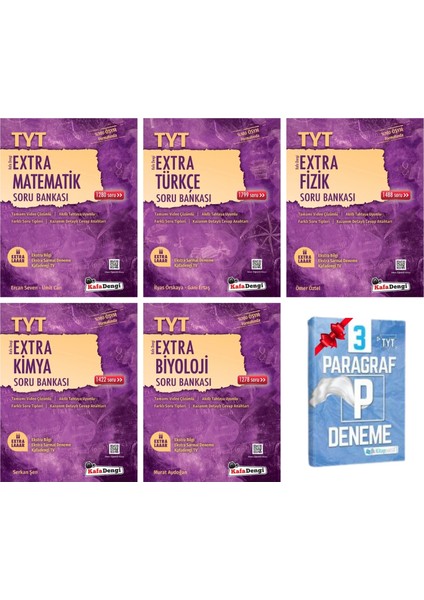 TYT Extra Matematik Türkçe Fizik Kimya ve Biyoloji Soru Bankası