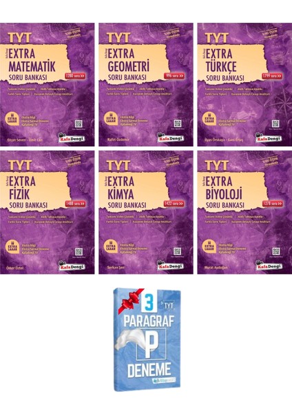 TYT Extra Matematik Geometri Türkçe Fizik Kimya Biyoloji Soru Bankası