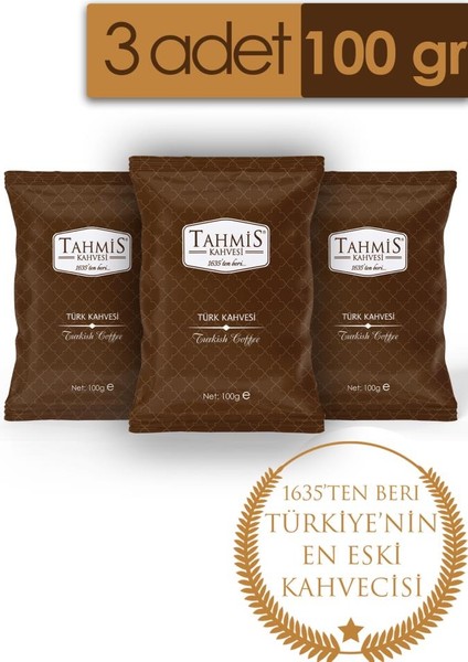 Türk Kahvesi 100 gr 3'lü Paket Orta Kavrulmuş