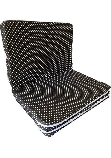 Çocuk Oyun Parkı Çocuk Yatağı Katlanabilir Sünger Yatak 60X120-4 Cm(Siyah Puantiyeli) modelleri