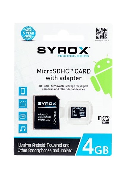 Professional Microsdxc With Adapter Read Speed 30MB/S Write Speed 20MB/S 4gb