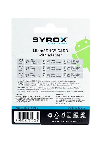 Professional Microsdxc With Adapter Read Speed 30MB/S Write Speed 20MB/S 4gb