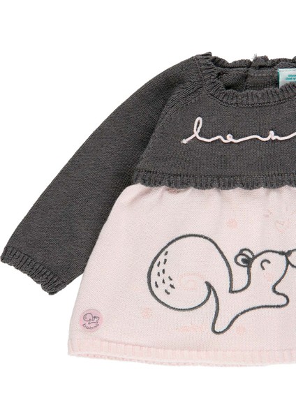 Kız Bebek Uzun Kollu Elbise Pembe modelleri