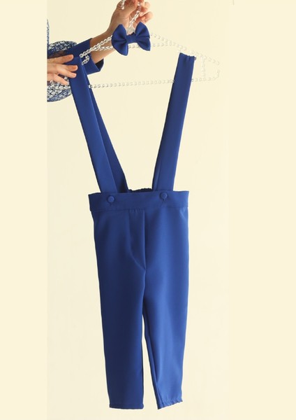 Saks Mavisi Salopet Pantolon ve Papyon