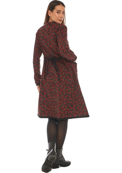 Pazen Siyah Yıldız Nakışlı Kısa Elbise indirimleri