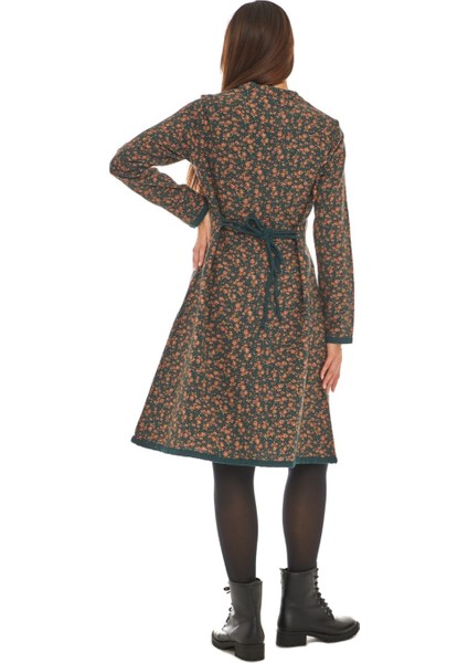 Pazen Petrol Yıldız Nakışlı Kısa Elbise modelleri