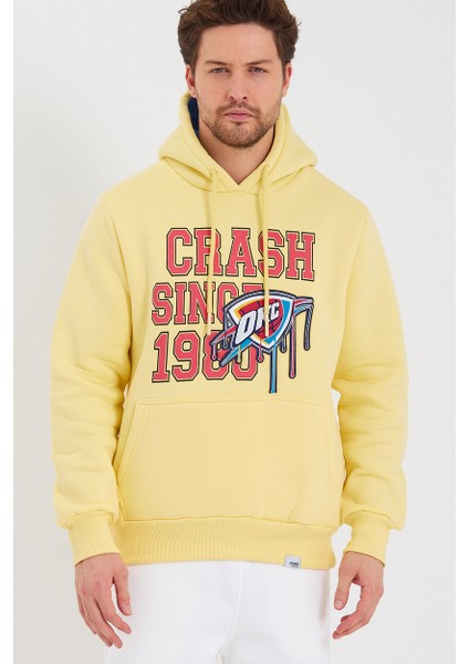 Amazing Crash  Kapüşonlu Kanguru Cepli Baskılı Sweatshirt