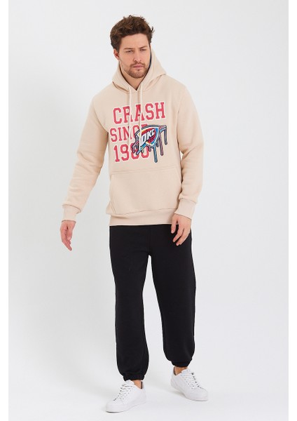 Kapüşonlu Kanguru Cepli Baskılı Sweatshirt modelleri